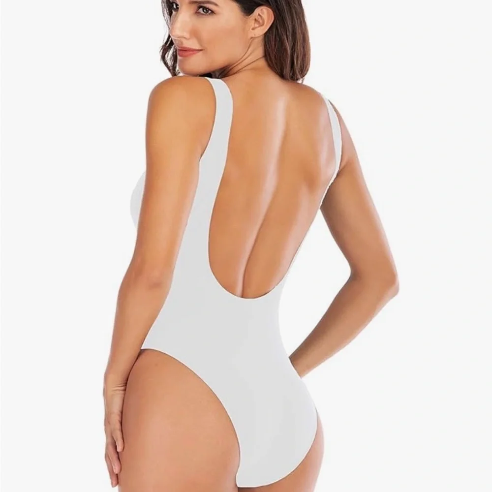 Chic White Bride One-Piece Swimsuit
